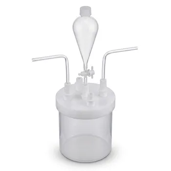 Recipiente de reacción de PFA de alta pureza para síntesis biofarmacéutica y manejo de fluidos químicos corrosivos con conexiones de tubo personalizables