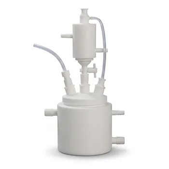 Sistema de reacción continua de matraz de fondo plano PTFE resistente al ácido fluorhídrico con embudo de goteo