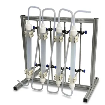 Serie de columnas de cromatografía PFA y columna de intercambio de resina resistente a la corrosión con soporte de frita filtrante para análisis de trazas, personalizable