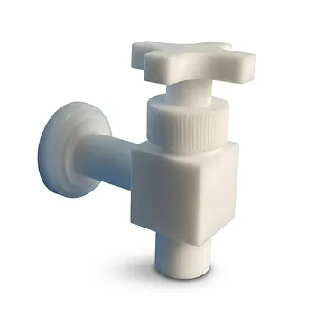 Válvula de politetrafluoroetileno (PTFE) resistente a la corrosión y grifo dispensador de fluidos personalizable para laboratorio para manejo de químicos agresivos en tanques de almacenamiento industriales y tambores de plástico