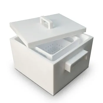 Tanque rectangular de PTFE a medida para baño de ácido de limpieza de semiconductores y recipiente de filtración de fluoropolímero resistente a la corrosión
