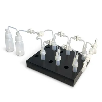 Dispositivo de purga con gas inerte de PFA de alta pureza para análisis de trazas de precursores semiconductores. Sistema de purga compatible con nitrógeno y argón