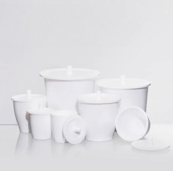 تفاصيل بوتقة PTFE مع الغطاء