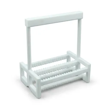 Cesta de florero de PTFE (Politetrafluoroetileno) Portador de rejilla de limpieza para obleas de silicio pequeñas para decapado ácido de laboratorio