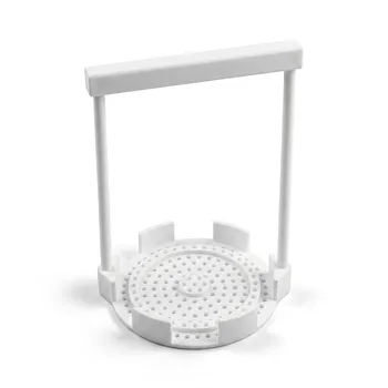 Cesta de limpieza de fotomáscaras de 6 pulgadas con doble asa, resistente a la corrosión, personalizada en PTFE